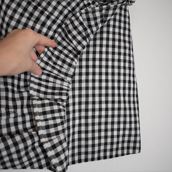 Lovers + Friends x REVOLVE Lisa Skirt Gingham Retro Ruffle Mini Cotton Sz S - Picture 5 of 14